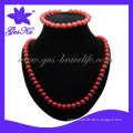 2013 Hot Gus-Hns-022 Plating Color as Red Magnetic Wristband Benefits in Hematite Material as Necklace and Bracelet Set